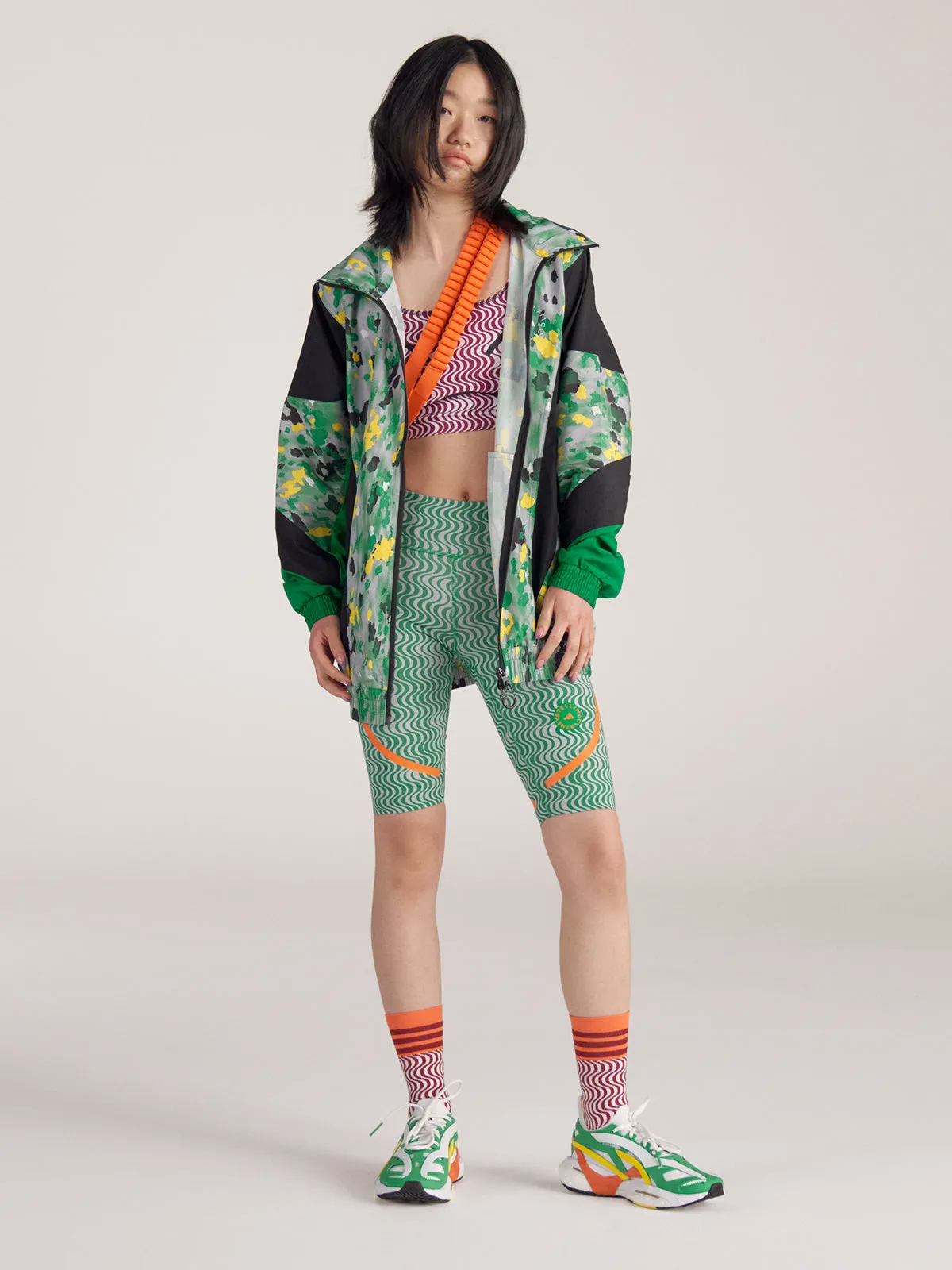 Green Printed TruePace Cycling Shorts