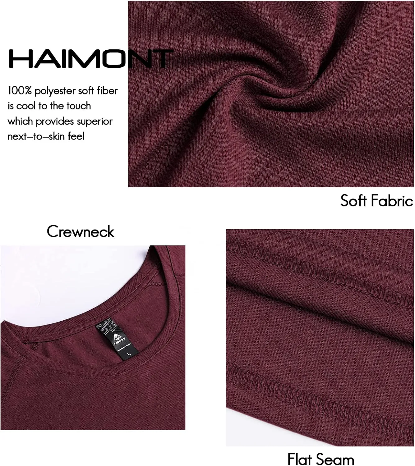 Haimont Men's Dry Fit Athletic Shirts for Running Workout Moisture Wicking Quick Dry Outdoor Short Sleeve T-Shirts