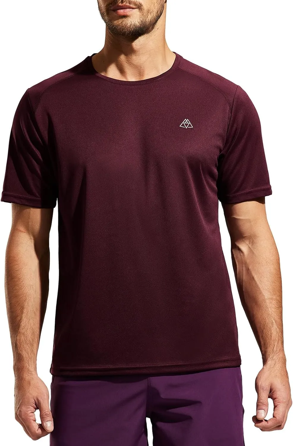 Haimont Men's Dry Fit Athletic Shirts for Running Workout Moisture Wicking Quick Dry Outdoor Short Sleeve T-Shirts