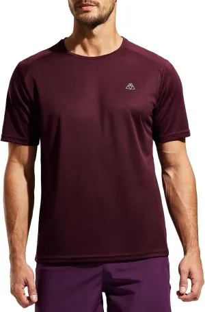 Haimont Men's Dry Fit Athletic Shirts for Running Workout Moisture Wicking Quick Dry Outdoor Short Sleeve T-Shirts