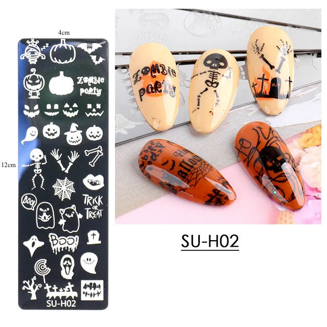 Halloween Nail Art Stamping Plates