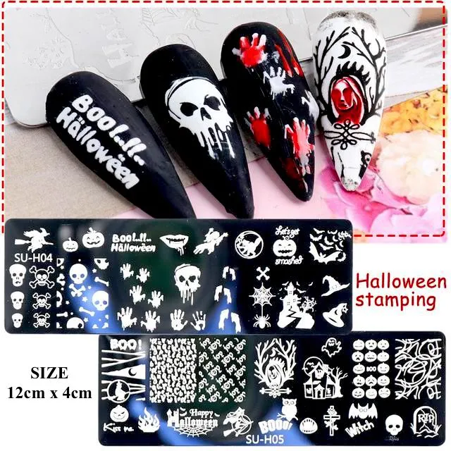 Halloween Nail Art Stamping Plates