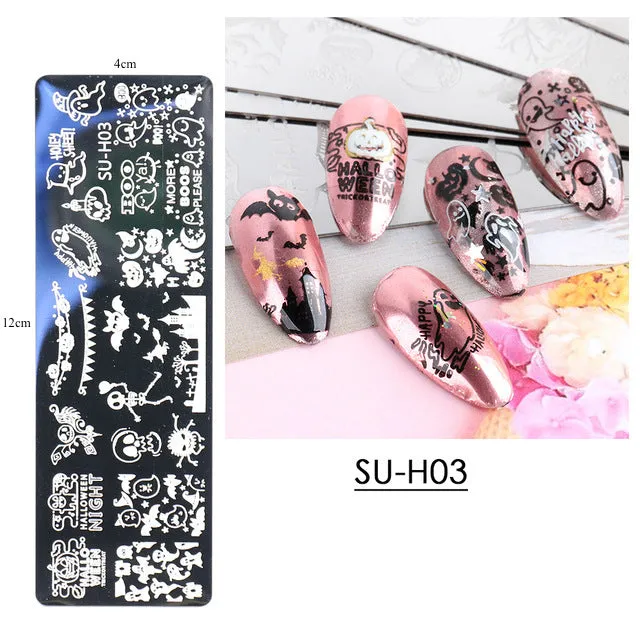 Halloween Nail Art Stamping Plates