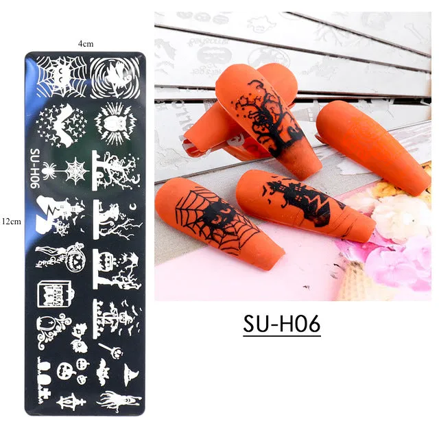 Halloween Nail Art Stamping Plates