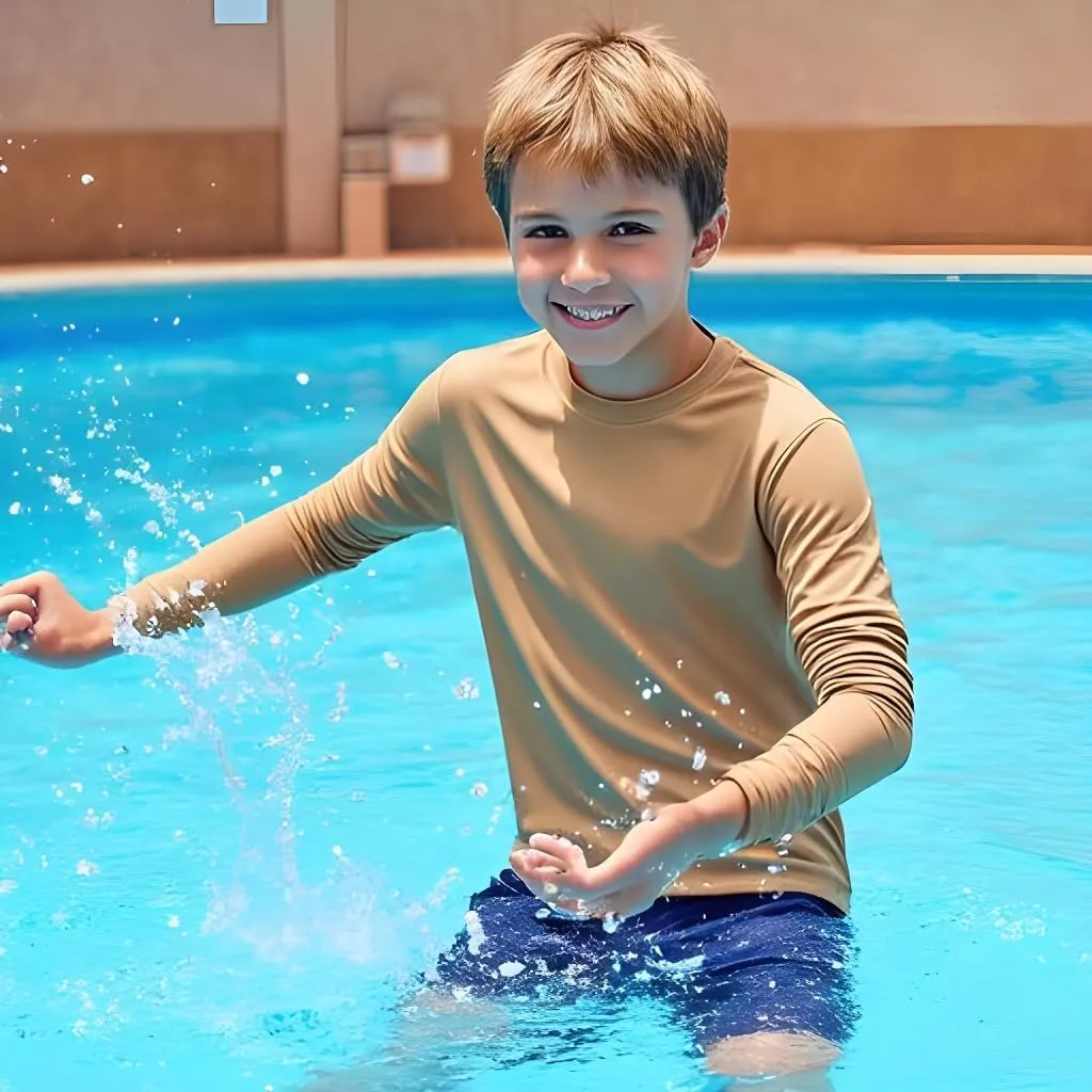INGEAR Boys' Rash Guard with UPF 50  Sun Protection, Quick-Dry Swim Shirts for Boys, Lightweight and Dry Fit Sizes XS-XL