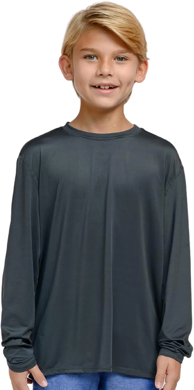 INGEAR Boys' Rash Guard with UPF 50  Sun Protection, Quick-Dry Swim Shirts for Boys, Lightweight and Dry Fit Sizes XS-XL