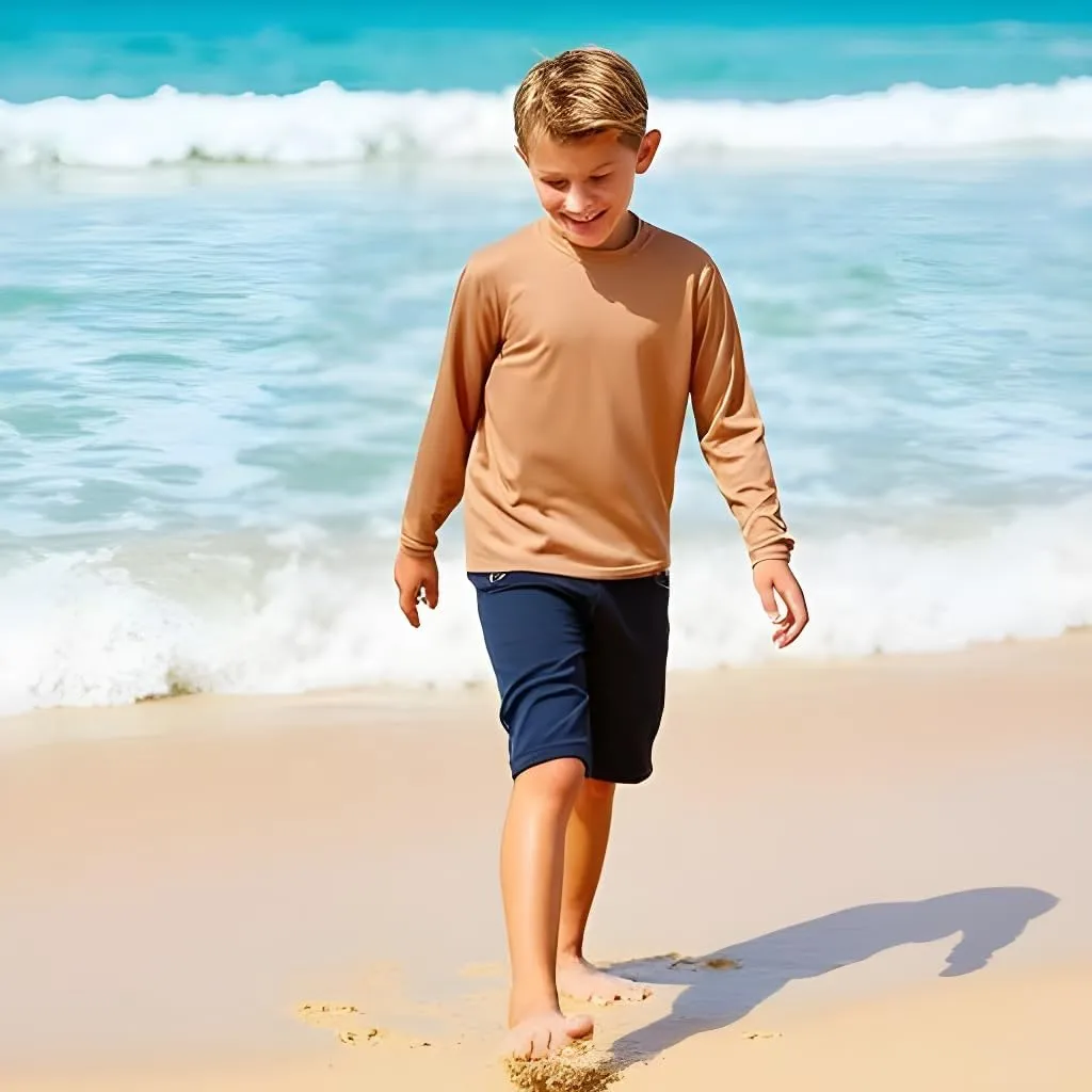 INGEAR Boys' Rash Guard with UPF 50  Sun Protection, Quick-Dry Swim Shirts for Boys, Lightweight and Dry Fit Sizes XS-XL