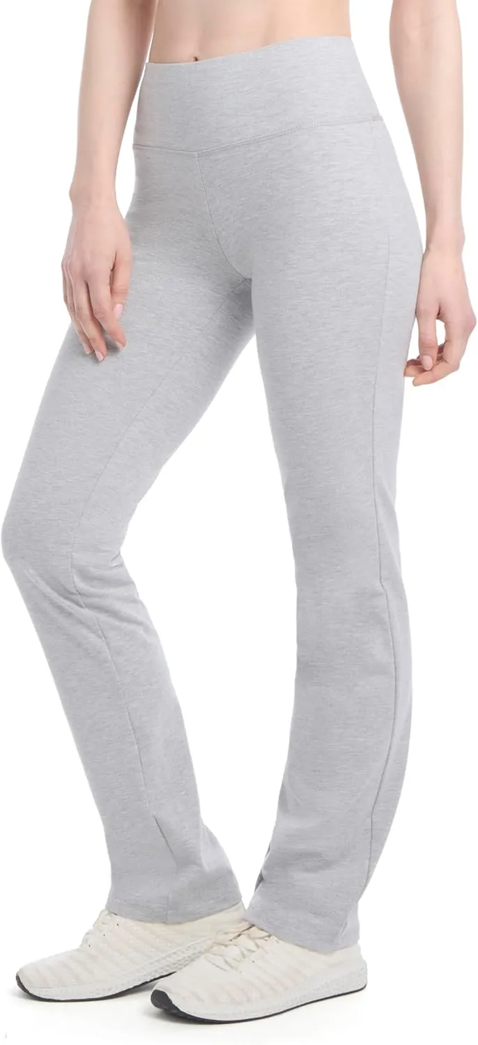 Jockey Women's Active Solid Cotton Jersey Yoga Pants