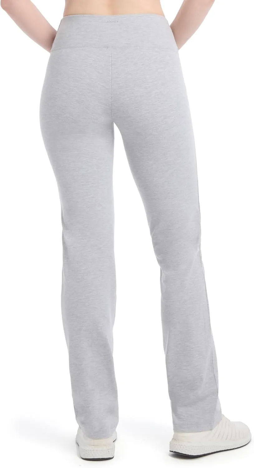 Jockey Women's Active Solid Cotton Jersey Yoga Pants