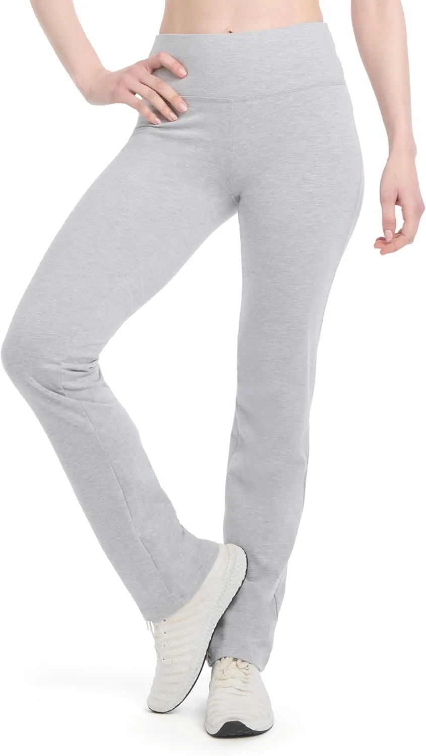 Jockey Women's Active Solid Cotton Jersey Yoga Pants