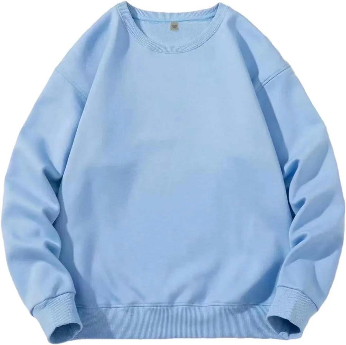 JXQXHCFS Solid Color Men/Women Sweatshirts Autumn Winter Casual Cotton Pullovers Heavyweight Classic Knit Pullover