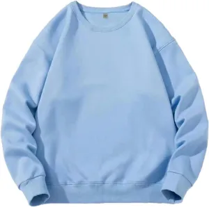 JXQXHCFS Solid Color Men/Women Sweatshirts Autumn Winter Casual Cotton Pullovers Heavyweight Classic Knit Pullover