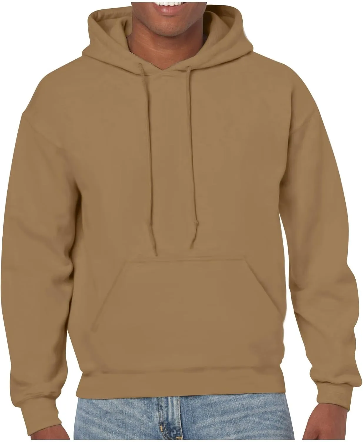 KUIOLYPOER Mens Hoodies 2024 Fall Solid Color Drawstring Long Sleeve Sweatshirt Loose Large Size Casual Pocket Pullover