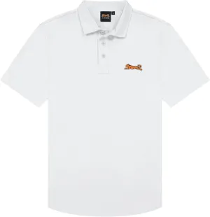 Le TIGRE Classic Cotton Polo Shirts for Men - Breathable Collared Shirts for Men with Stretch - Machine Washable Mens Polo Shirts - White, Size L