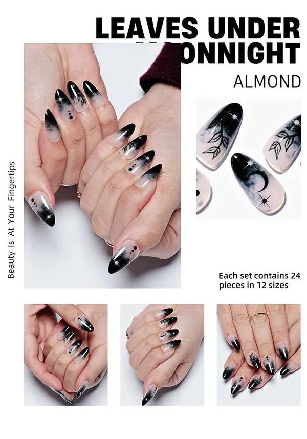 Leaves Under [Moonnight] | PRESS ON NAILS