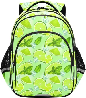 Lime Mint Ice Toddler Backpack for Boys Girls 3-8 Kids Backpack for Elementary School Bag for Preschool Bookbags for Kindergarten 15.3in