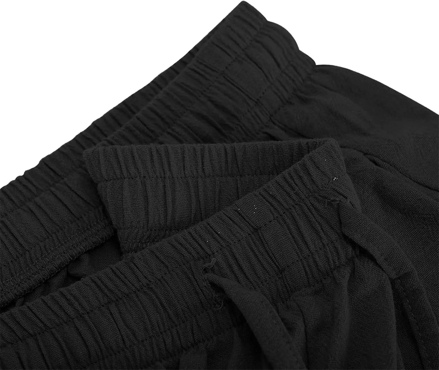 Linen Pants for Women Casual Baggy High Waist Straight Leg Pants Lightweight Comfy Summer Beach Trousers with Pockets