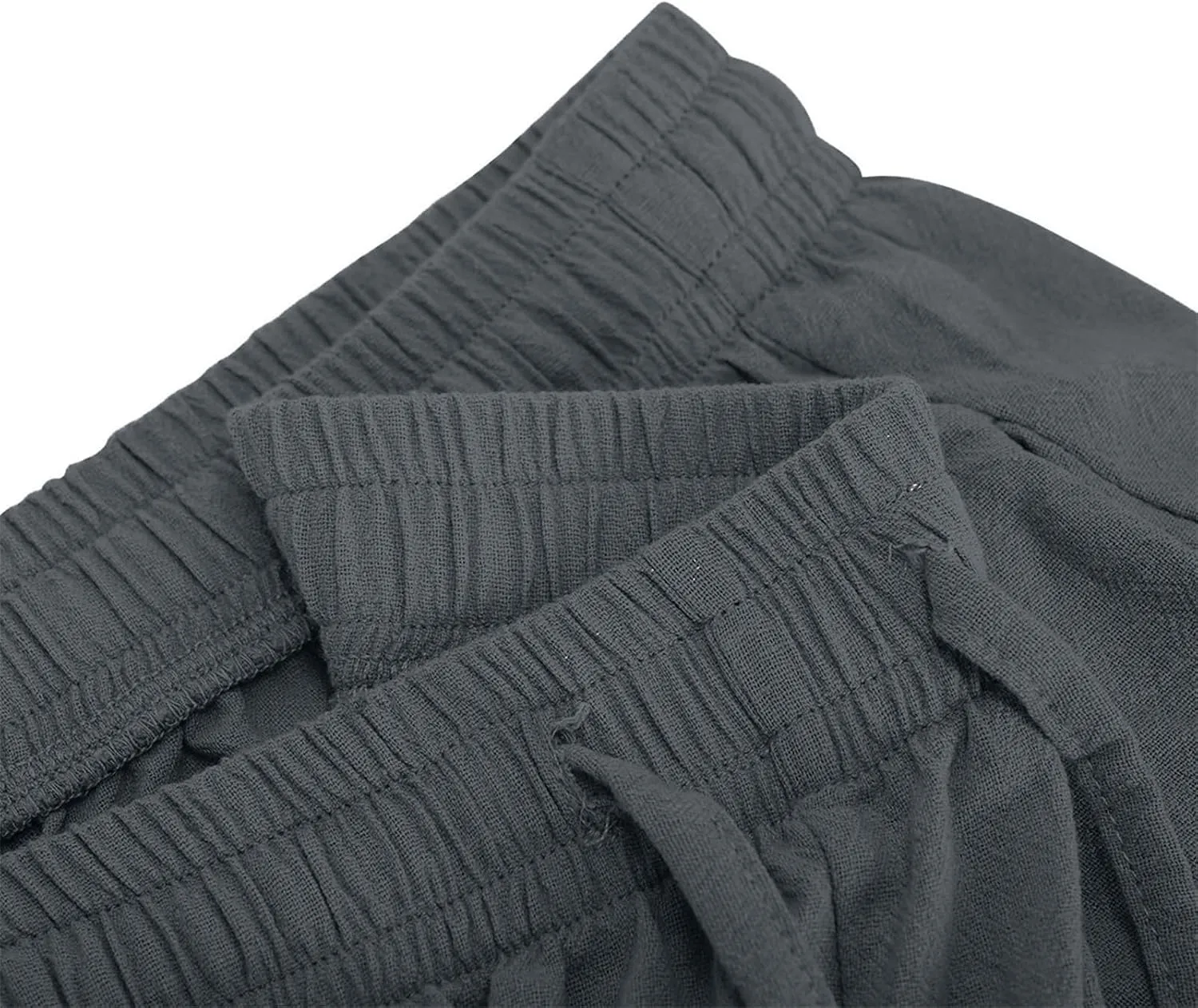 Linen Pants for Women Casual Baggy High Waist Straight Leg Pants Lightweight Comfy Summer Beach Trousers with Pockets