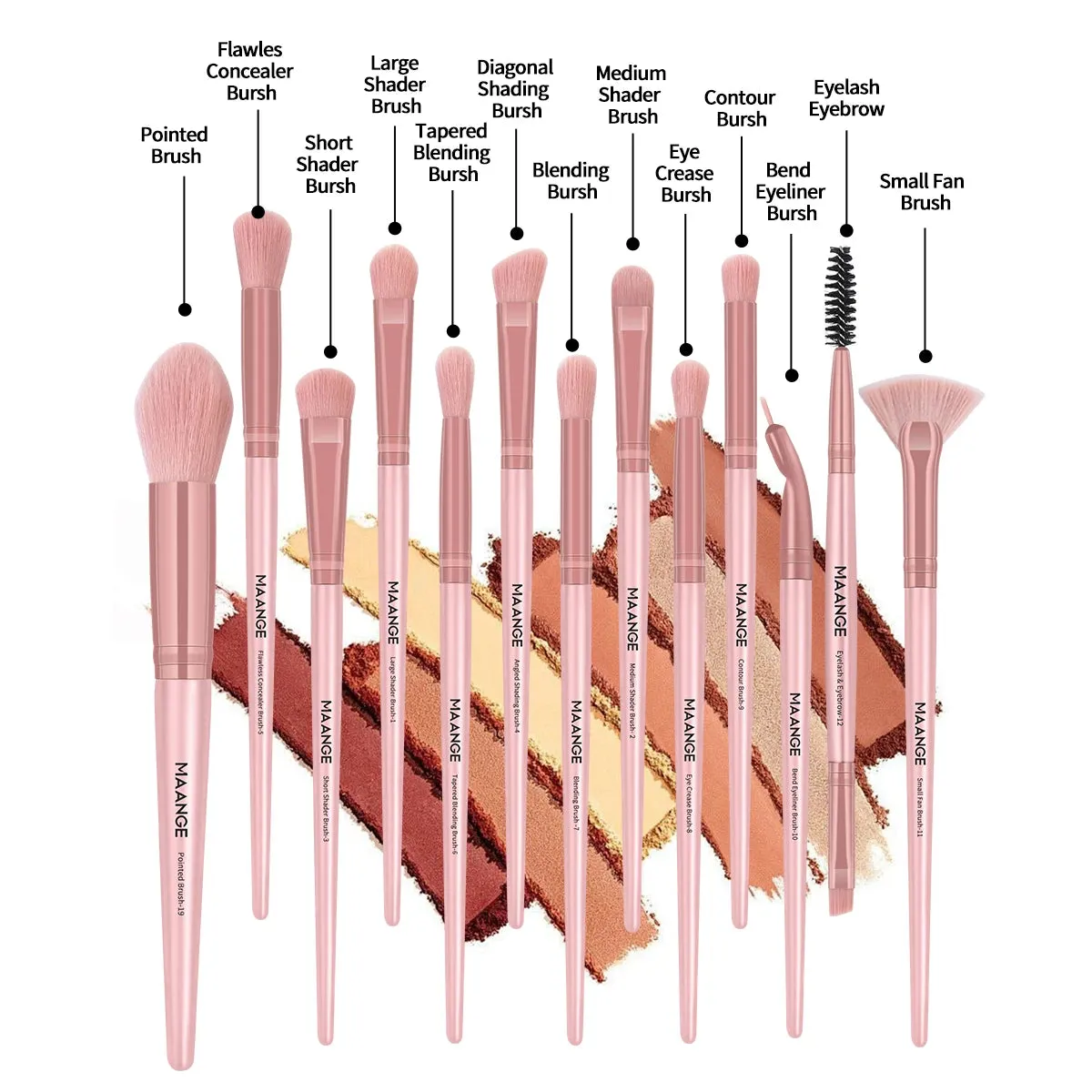 MAANGE 23-Piece Makeup Set  Brushes, Sponges & Accessories.