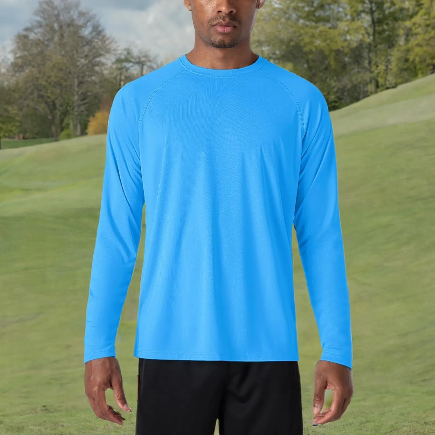 MAGCOMSEN Men's Long Sleeve Shirts UPF 50  UV Sun Protection Athletic Shirts for Hiking Running Workout Rash Guard