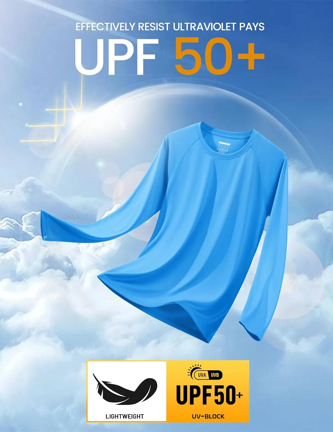 MAGCOMSEN Men's Long Sleeve Shirts UPF 50  UV Sun Protection Athletic Shirts for Hiking Running Workout Rash Guard