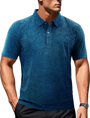 MAGCOMSEN Mens Polo Shirts Dry Fit Golf Shirts Moisture Wicking Athletic Workout Golf Polo Tees Casual Collared Shirt