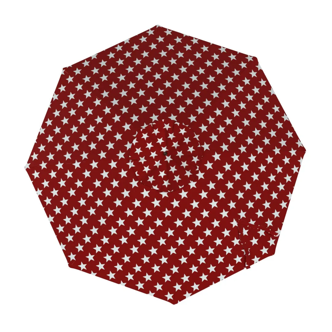 Market Umbrella Spare Canopy - Terylast Red Stars