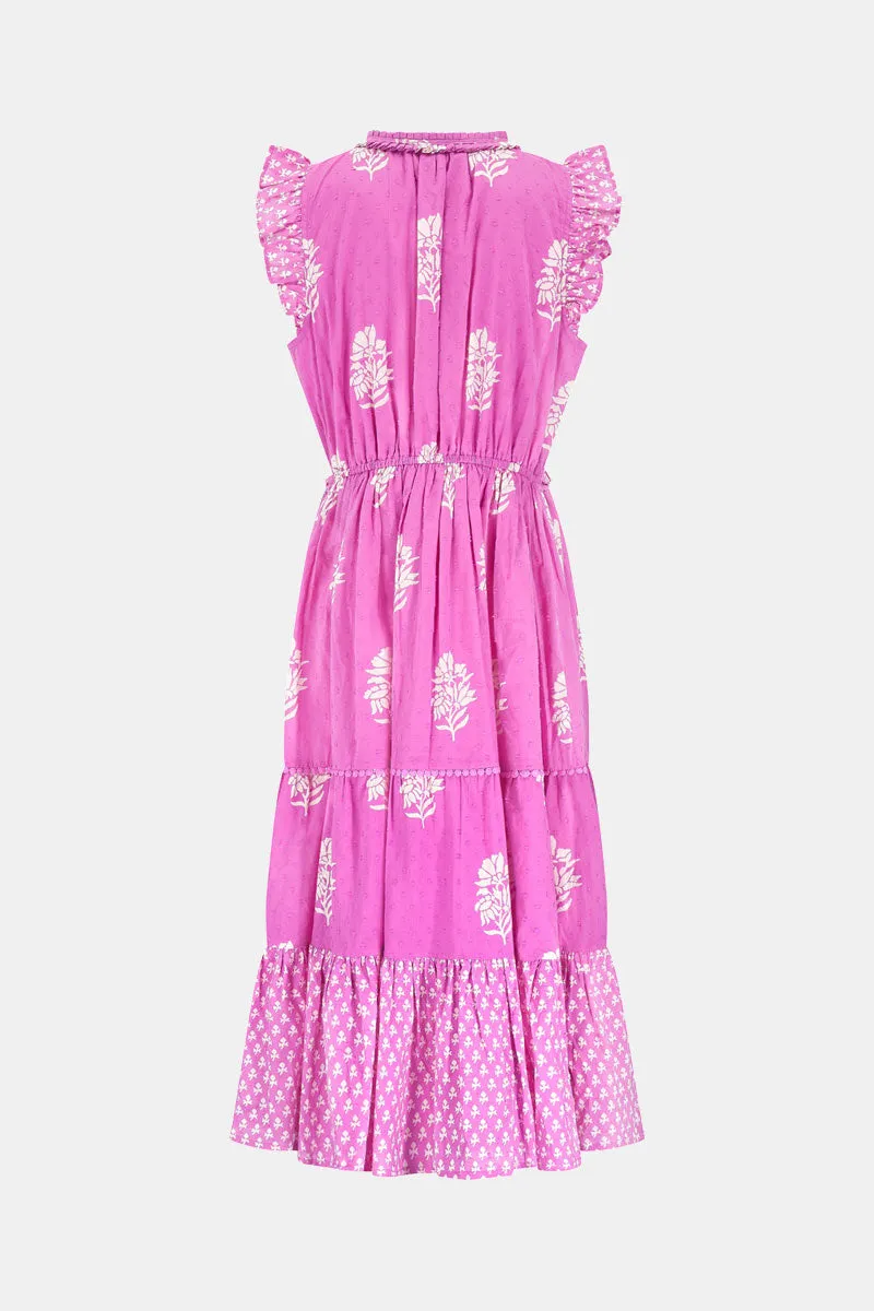 Marnie Pink Cotton Dobby Dress