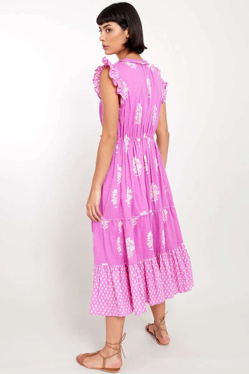 Marnie Pink Cotton Dobby Dress