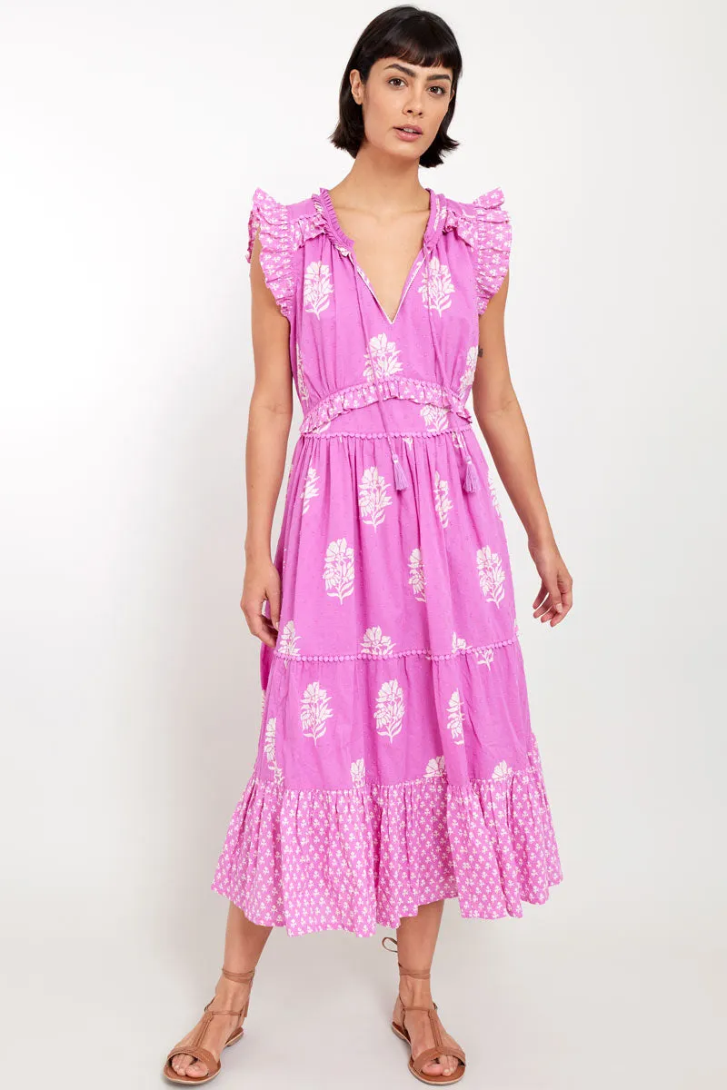 Marnie Pink Cotton Dobby Dress