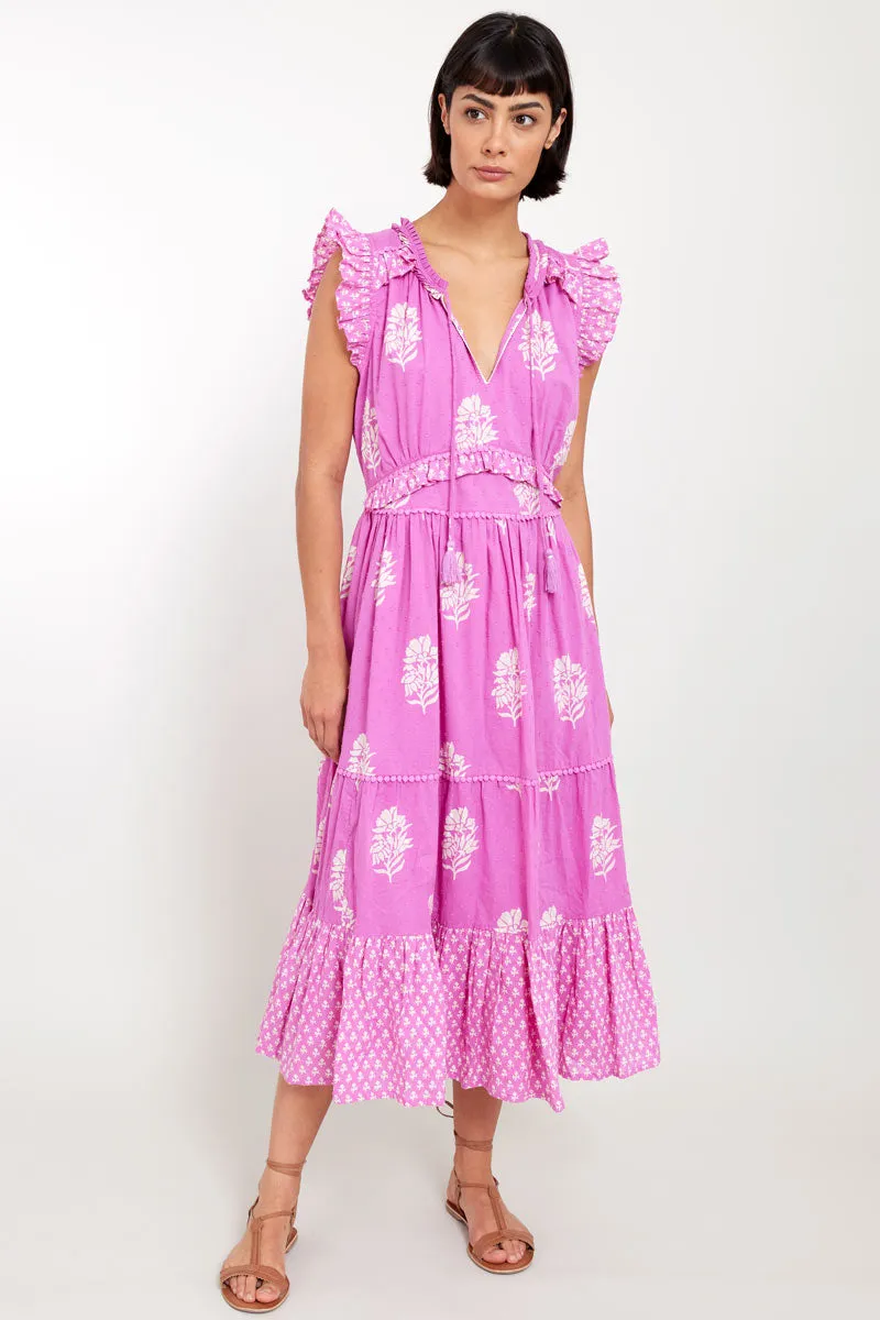 Marnie Pink Cotton Dobby Dress