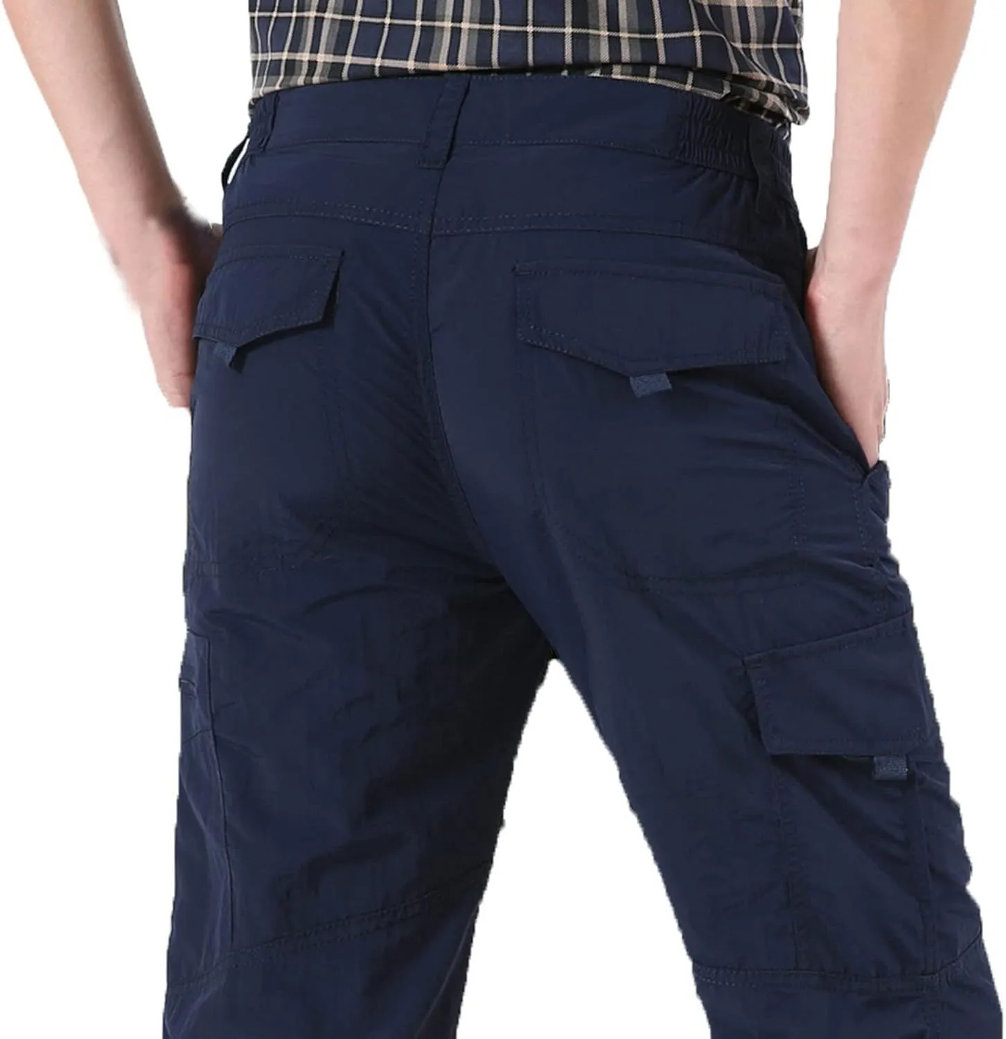 Mens Cargo Pants Casual Slim Fit Straight Leg Hiking Pant Solid Outdoor Lounge Sport Trousers with Pokets