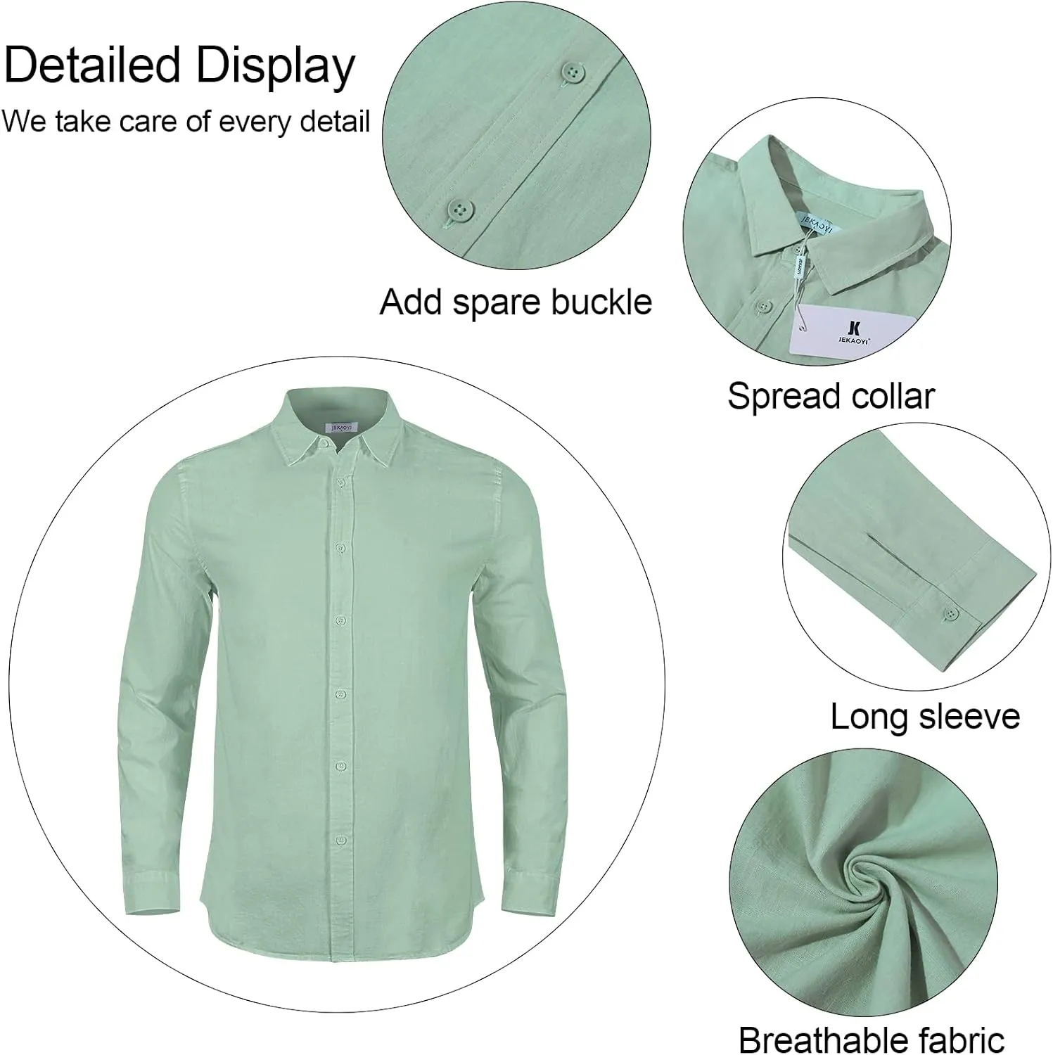 Mens Casual Long Sleeve Cotton Linen Shirts Buttons Down Solid Plain Roll-Up Sleeve Summer Beach Shirts