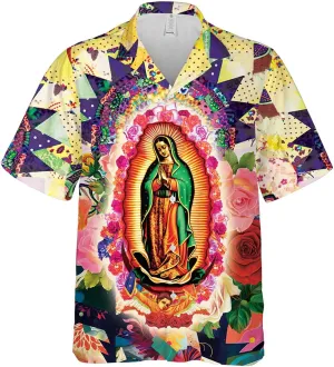 Men's Christian Jesus Hawaiian Shirts - Our Savior Button Down Mens Hawaiian Shirts Short Sleeve Series 04