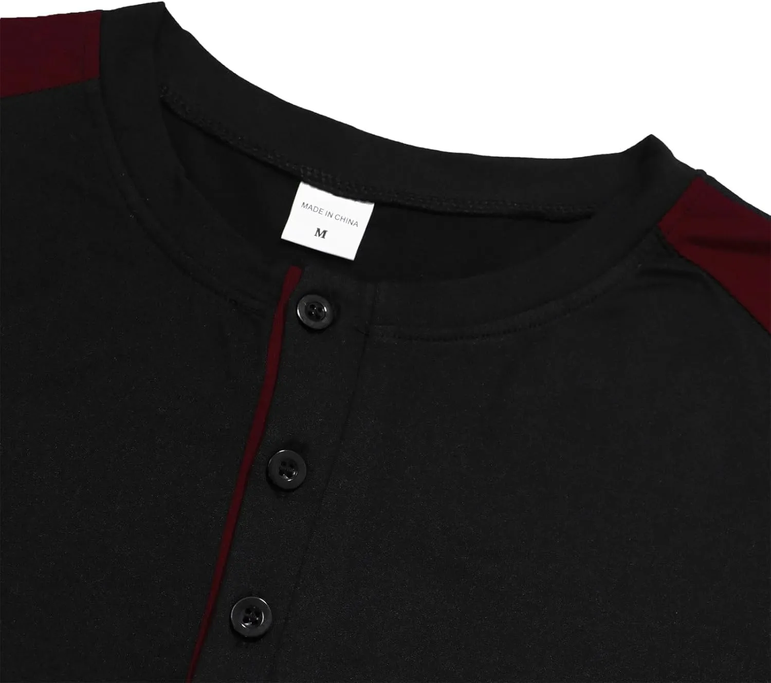 Men's Cotton Linen Henley Shirt Short Sleeve Band Collar Solid Hippie Casual Summer Beach T-Shirts with Pocket