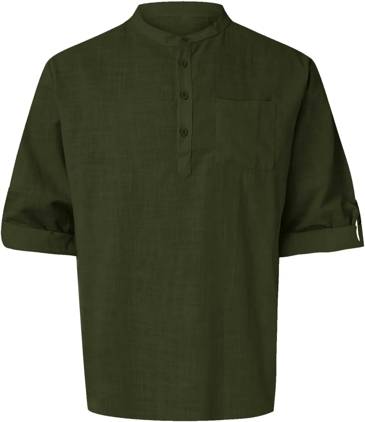 Mens Linen Shirts Long Sleeve Button Up Casual Shirts Loose Fit Comfy Summer Tops 2025 Fashion Beach Vacation Clothes