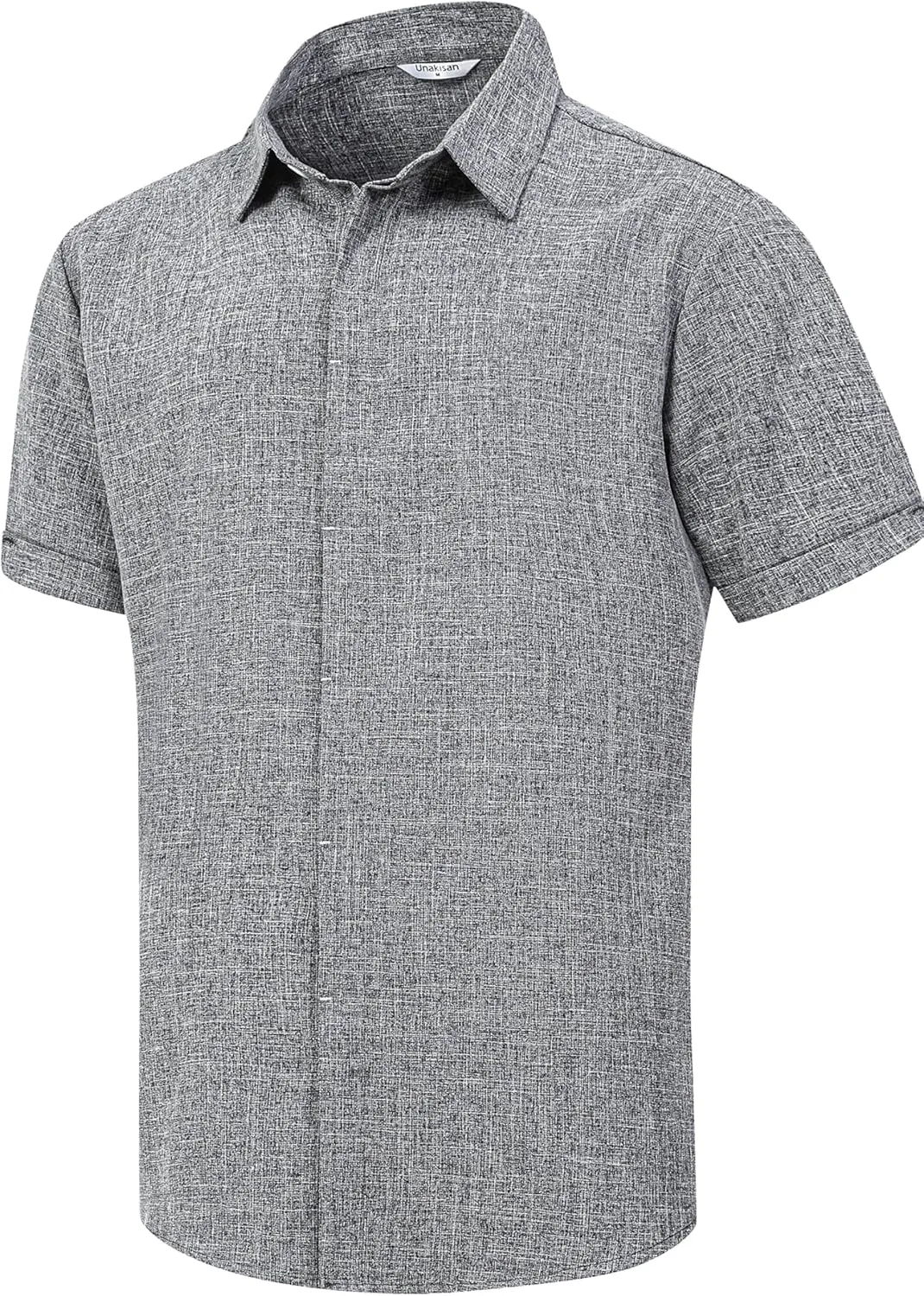 Men's Linen Shirts Short Sleeve Casual Shirts Button Down Shirt for Men Beach Summer Wedding Shirt