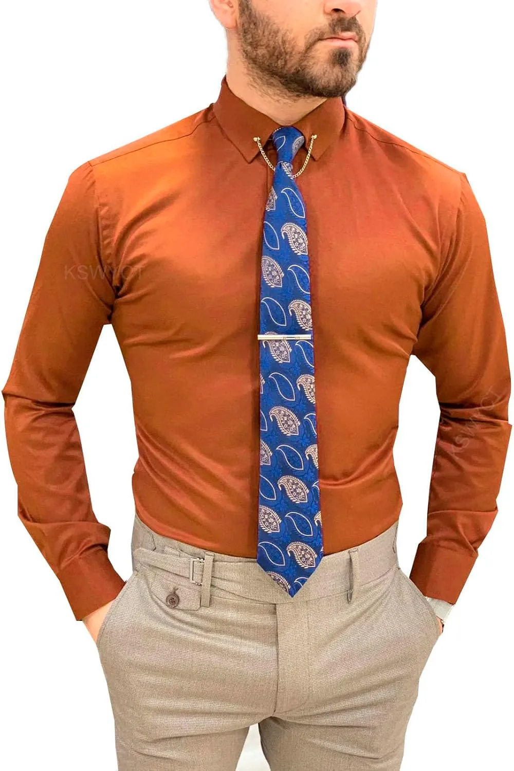 Men's Shirts Button Up Men Shirt Long Sleeve Dress Shirts for Men Wedding Dating Business Casual Shirt