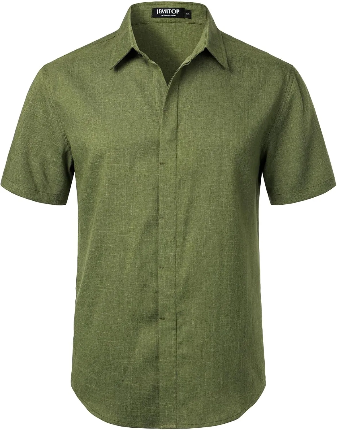 Men's Stretch Wrinkle Free Short Sleeve Button Down Shirts Summer Casual Texture Beach Vacation Wedding Shirt