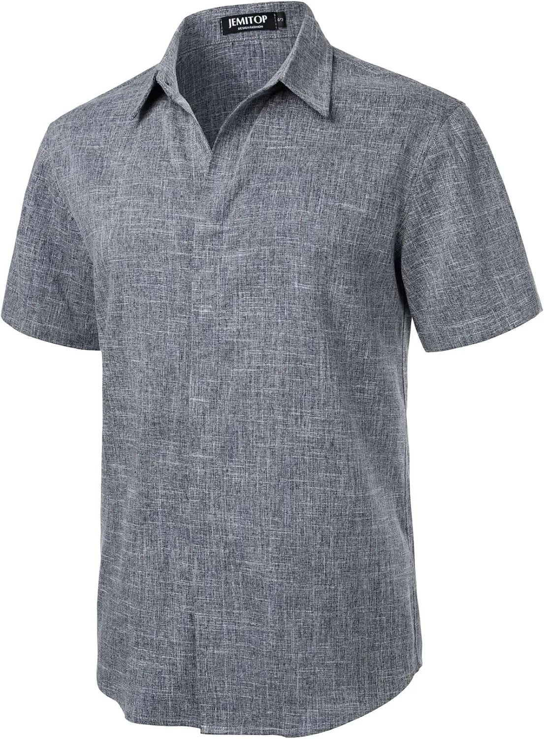 Men's Stretch Wrinkle Free Short Sleeve Button Down Shirts Summer Casual Texture Beach Vacation Wedding Shirt