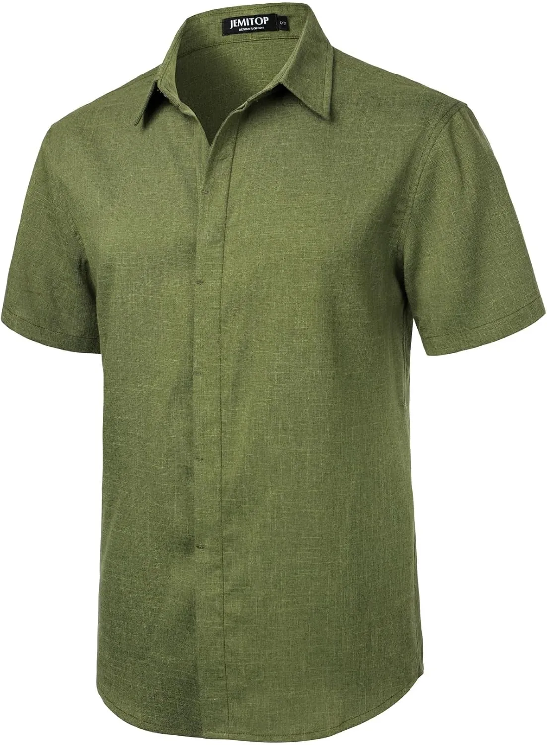 Men's Stretch Wrinkle Free Short Sleeve Button Down Shirts Summer Casual Texture Beach Vacation Wedding Shirt