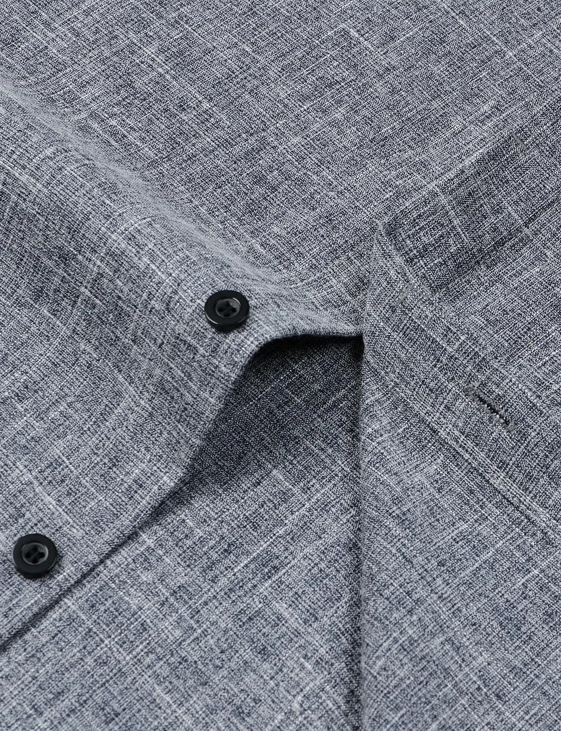 Men's Stretch Wrinkle Free Short Sleeve Button Down Shirts Summer Casual Texture Beach Vacation Wedding Shirt