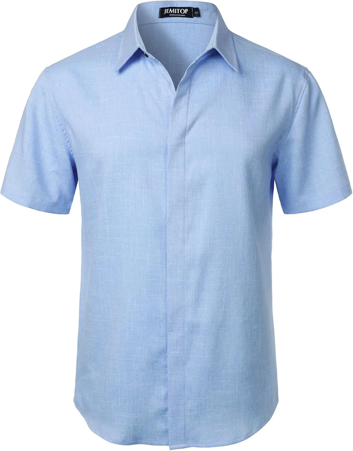 Men's Stretch Wrinkle Free Short Sleeve Button Down Shirts Summer Casual Texture Beach Vacation Wedding Shirt
