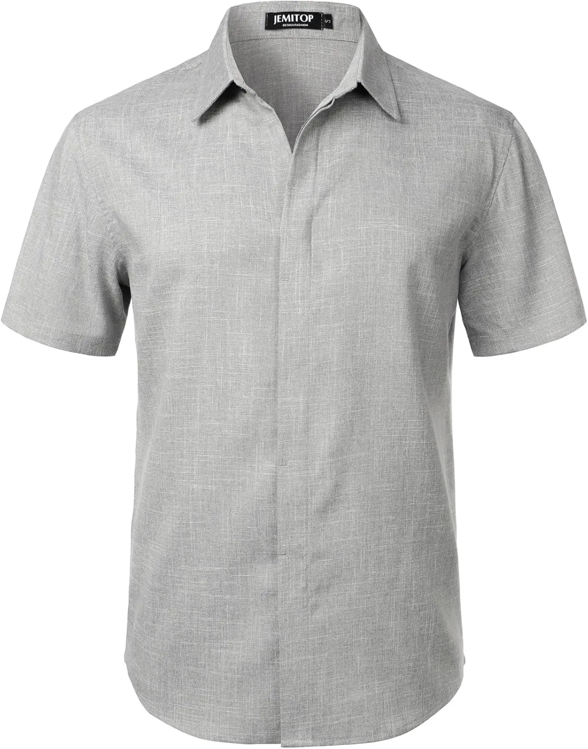 Men's Stretch Wrinkle Free Short Sleeve Button Down Shirts Summer Casual Texture Beach Vacation Wedding Shirt