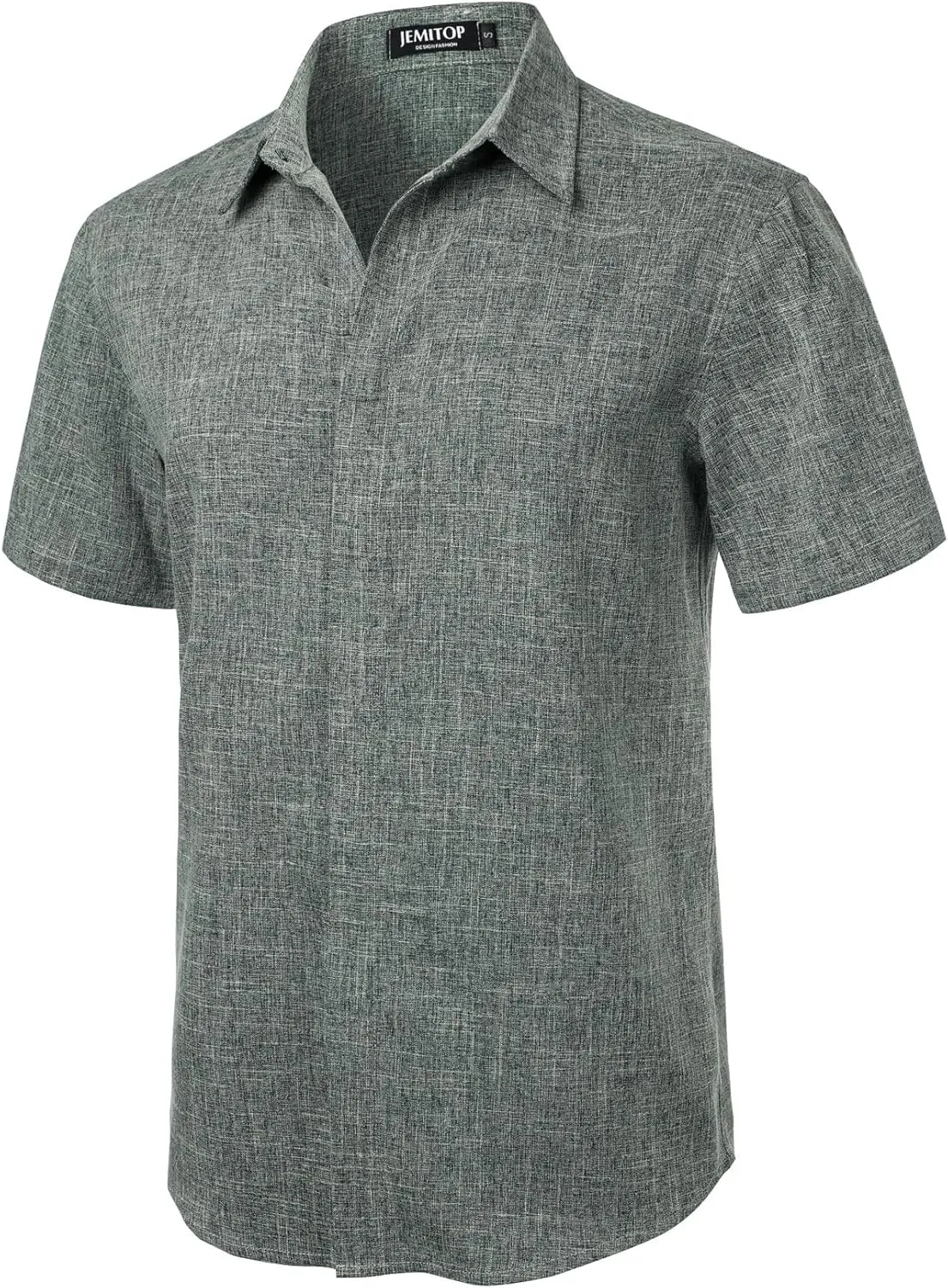 Men's Stretch Wrinkle Free Short Sleeve Button Down Shirts Summer Casual Texture Beach Vacation Wedding Shirt
