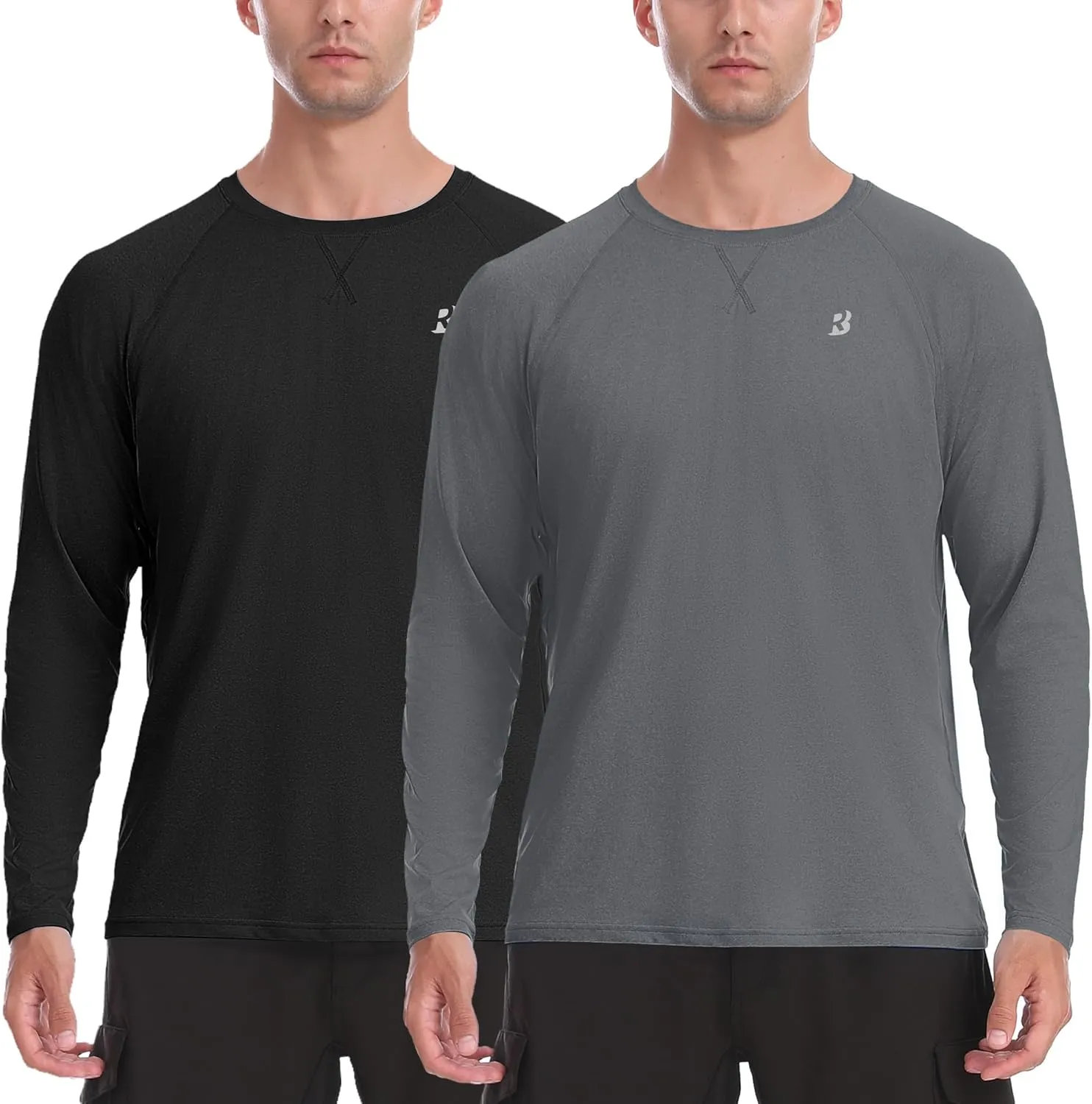 Men's UPF 50  Rash Guard Long Sleeve, Lightweight UV Sun Protection SPF Water Shirts for Swim Fishing Hiking Beach