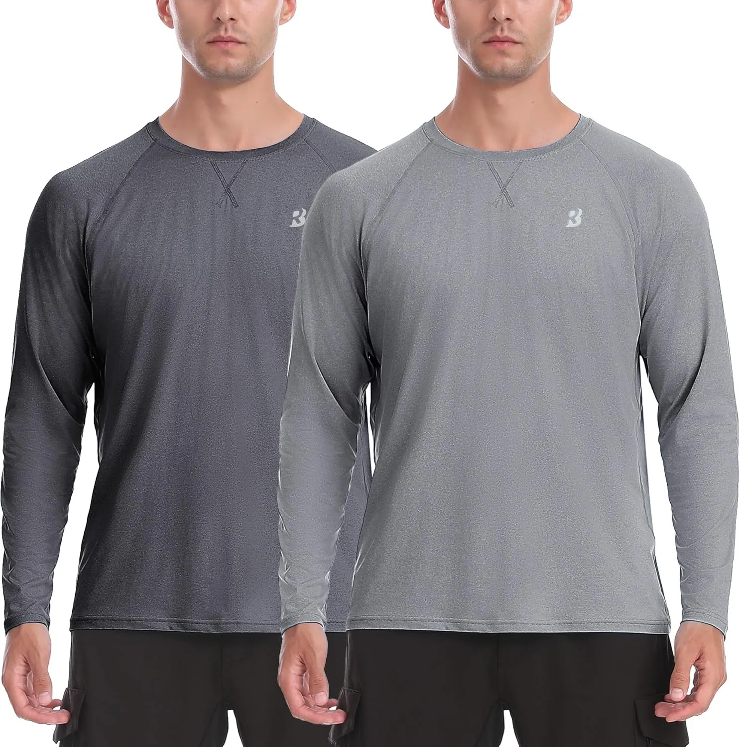 Men's UPF 50  Rash Guard Long Sleeve, Lightweight UV Sun Protection SPF Water Shirts for Swim Fishing Hiking Beach