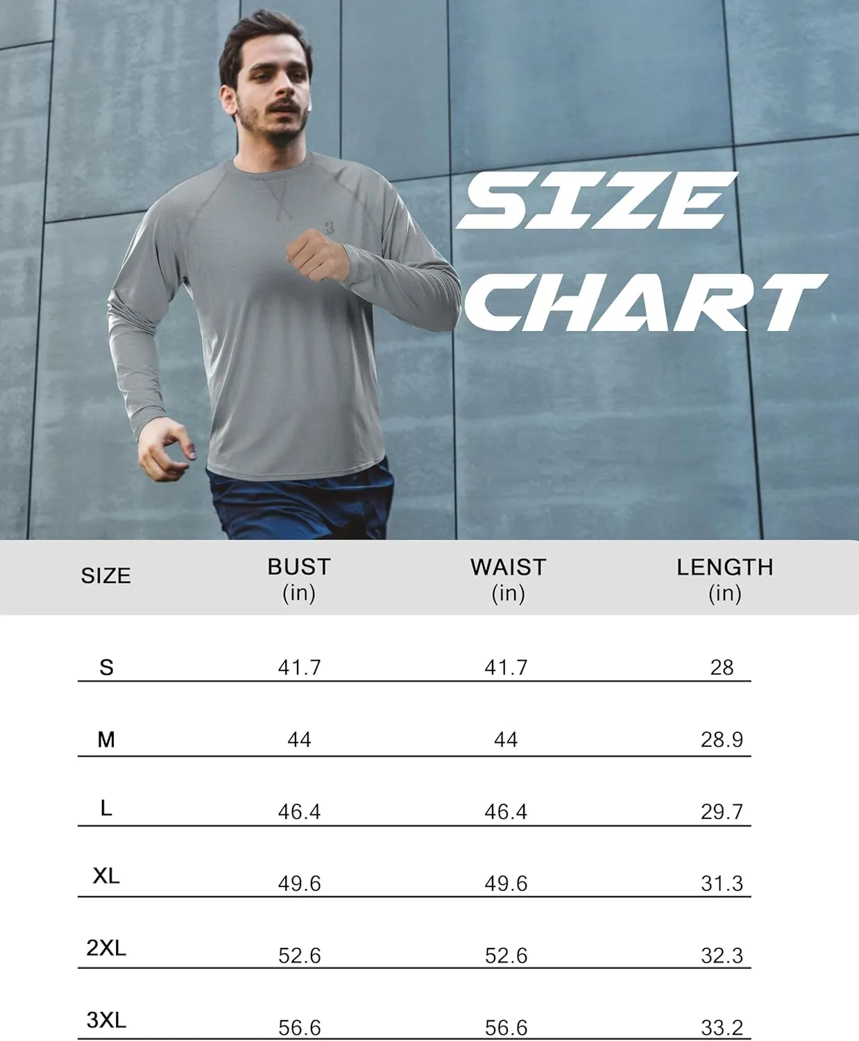 Men's UPF 50  Rash Guard Long Sleeve, Lightweight UV Sun Protection SPF Water Shirts for Swim Fishing Hiking Beach