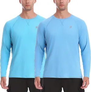 Men's UPF 50  Rash Guard Long Sleeve, Lightweight UV Sun Protection SPF Water Shirts for Swim Fishing Hiking Beach