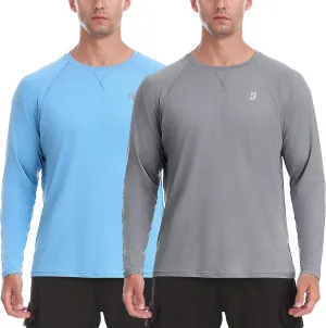 Men's UPF 50  Rash Guard Long Sleeve, Lightweight UV Sun Protection SPF Water Shirts for Swim Fishing Hiking Beach